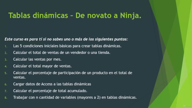 Tablas dinámicas - De Novato a Ninja. – Screenshot 2