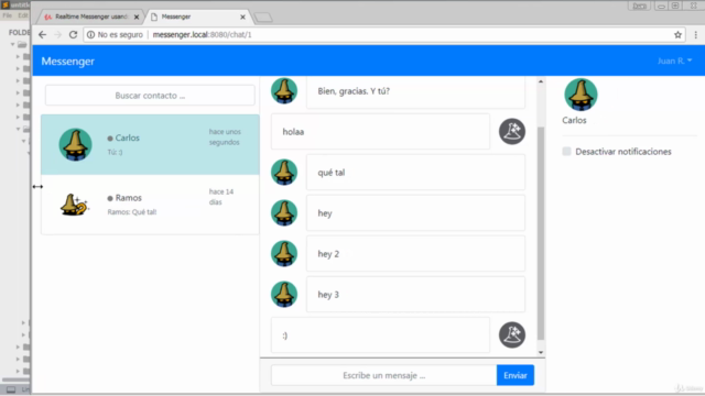 Realtime Messenger usando Laravel, Vue, Bootstrap 4 y Pusher - Screenshot_03