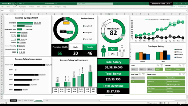 Microsoft Excel Data Analysis - Create Excel Dashboards - Screenshot_04