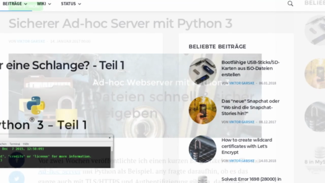 Python Crashkurs für (Quer) Einsteiger – Screenshot 2