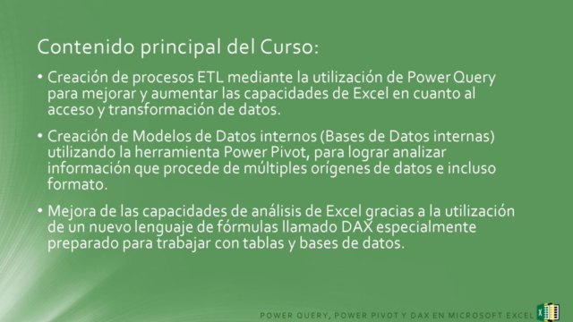 Análisis en Microsoft Excel: Power Pivot, DAX y Power Query. – Screenshot 1