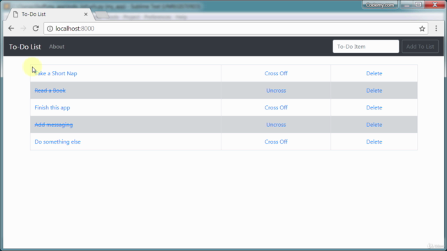 Python Django Web Development: To-Do App – Screenshot 2
