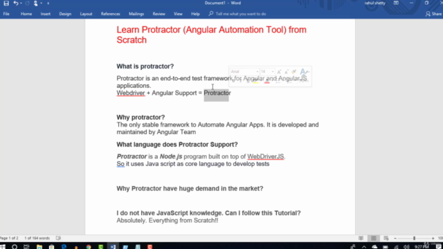 Learn Protractor(Angular Testing) from scratch +Framework - Screenshot_01