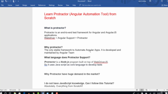 Learn Protractor(Angular Testing) from scratch +Framework - Screenshot_02