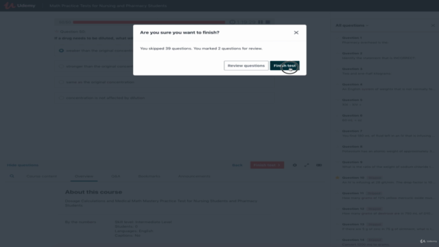 Math Practice Tests for Nursing and Pharmacy Students – Screenshot 4