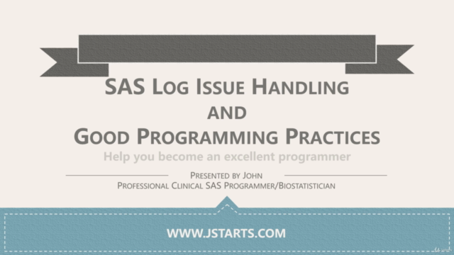SAS Log Issue Handling and Good Programming Practices – Screenshot 1