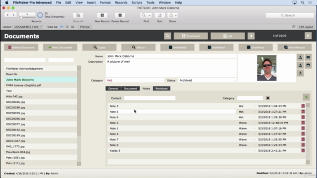 FileMaker Document Management Solution – Screenshot 1