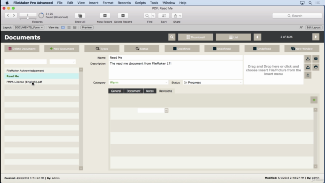 FileMaker Document Management Solution – Screenshot 2