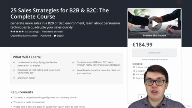 25 Sales Strategies for B2B & B2C: The Complete Course – Screenshot 4