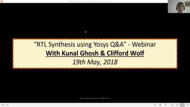 VSD - RTL Synthesis Q&A Webinar – Screenshot 1