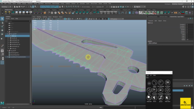 Advanced Maya Course: How to Make a 3D Weapon Model - Part 1 – Screenshot 4