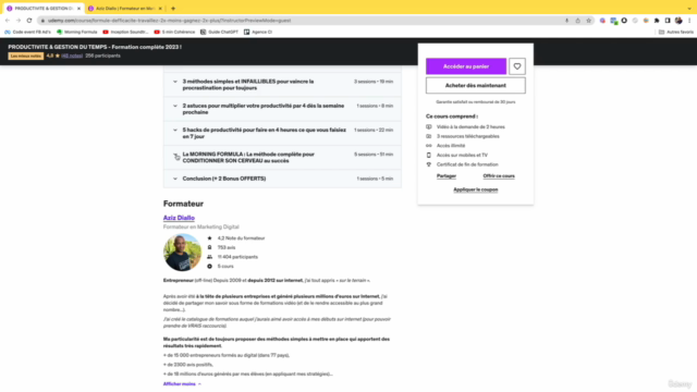 PRODUCTIVITE & GESTION DU TEMPS - Formation complète 2023 ! – Screenshot 3