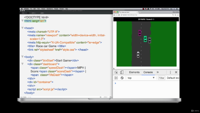 Car Racer JavaScript Game Exercise Vanilla JavaScript – Screenshot 2