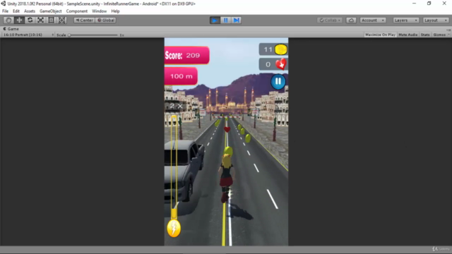 Unity3D : Build a Fully Featured Mobile Infinite Runner Game – Screenshot 2