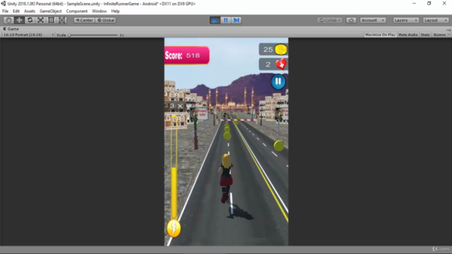 Unity3D : Build a Fully Featured Mobile Infinite Runner Game – Screenshot 3