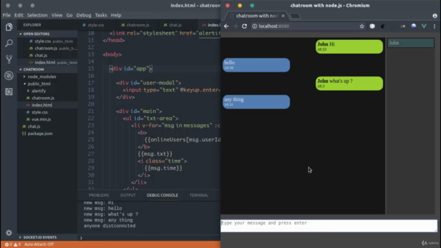 JavaScript Real-time Programming with socket io-Chatroom - Screenshot_03