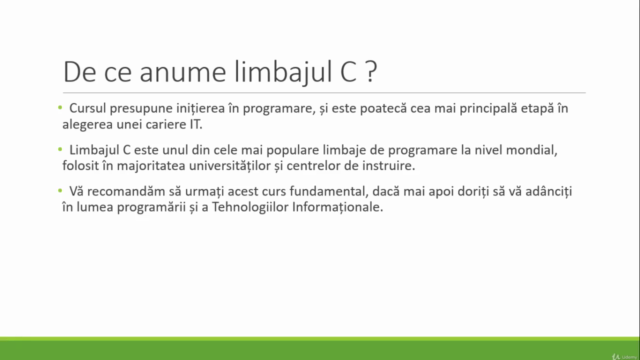 Introducere în programare, limbajul C – Screenshot 1