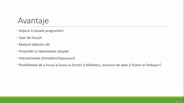 Introducere în programare, limbajul C – Screenshot 3