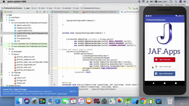 Firebase para Android - Módulo I - Autenticações – Screenshot 1