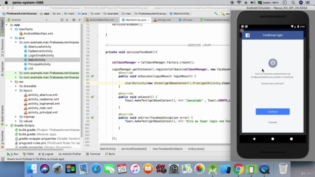 Firebase para Android - Módulo I - Autenticações – Screenshot 4