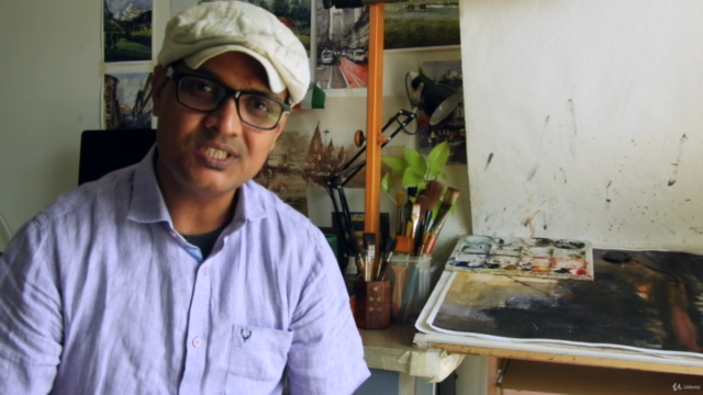Beginners Guide to Paint Advance Watercolor Cityscapes – Screenshot 1