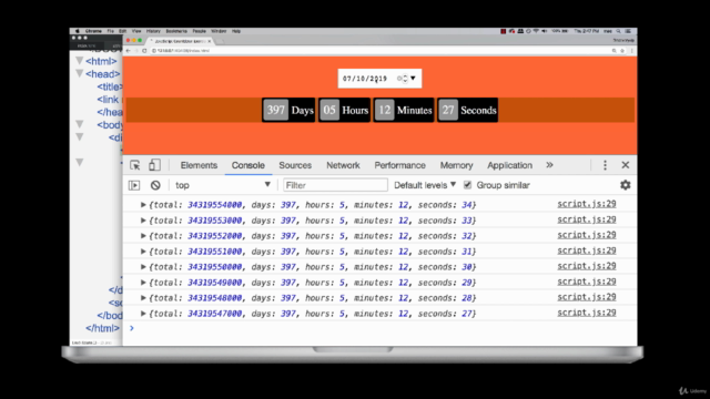 JavaScript Exercise Countdown Timer – Screenshot 2