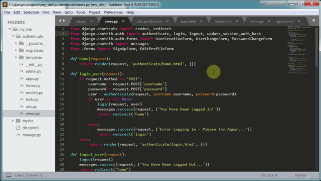 Build a User Authentication Web App With Python and Django – Screenshot 1
