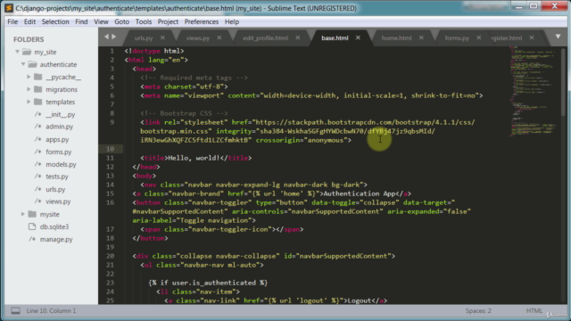 Build a User Authentication Web App With Python and Django – Screenshot 4
