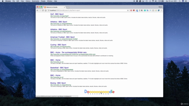 Make a Google search engine clone: JavaScript PHP and MySQL – Screenshot 1