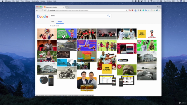 Make a Google search engine clone: JavaScript PHP and MySQL – Screenshot 2