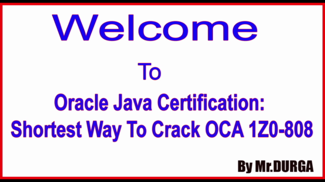 Oracle Java Certification: Shortest Way To Crack OCA 1Z0-808 – Screenshot 1