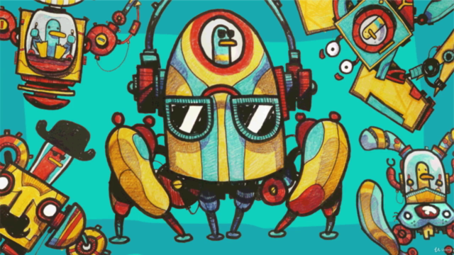 Cartooning for Beginners - How to Draw Cartoon Robots! – Screenshot 1