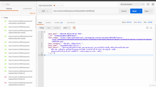 Workshop CRUD Nodejs Wep api – Screenshot 3