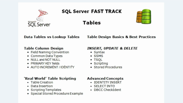 SQL Server FAST TRACK for Novices - Tables – Screenshot 2