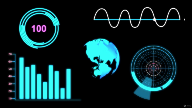 After Effects CC : Futuristic HUD Motion Graphics Elements – Screenshot 1