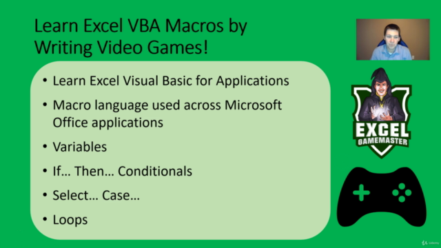 Learn Excel VBA Macros by writing Video Games – Screenshot 1