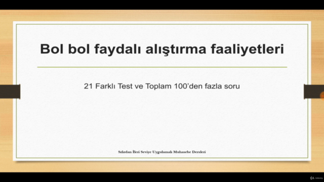 Sıfırdan İleri Seviye Uygulamalı Muhasebe Dersleri – Screenshot 3