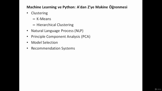 Machine Learning ve Python: A'dan Z'ye Makine Öğrenmesi (4) - Screenshot_03