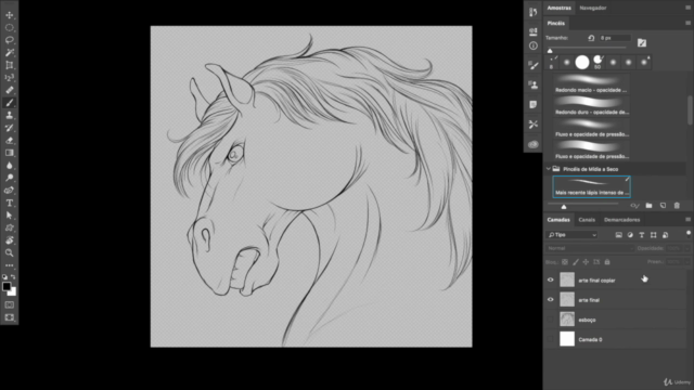 Desenho e Pintura de Cavalos no Photoshop – Screenshot 3