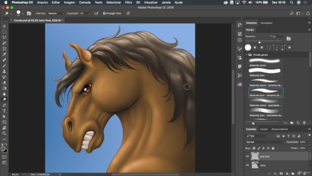 Desenho e Pintura de Cavalos no Photoshop – Screenshot 4