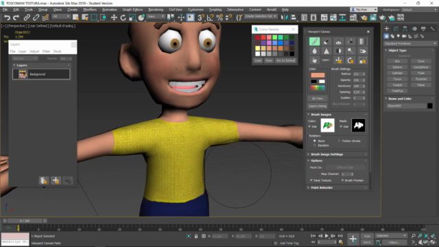 3D Studio Max 2019 - Mapeamento UVW e Textura do Personagem - Screenshot_04
