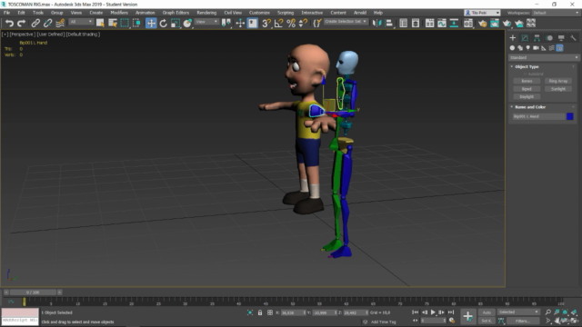 3D Studio Max Character Studio e Skin para Rig de Personagem - Screenshot_01