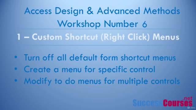 Microsoft Access VBA, Design and Advanced Methods Workshop 6 - Screenshot_01