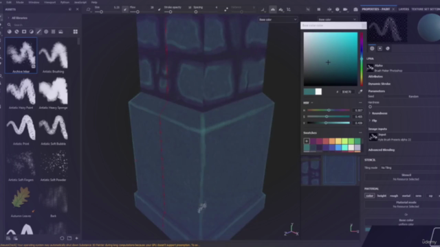 Cenários "Hand painting" para GAMES com Blender e Substance – Screenshot 4