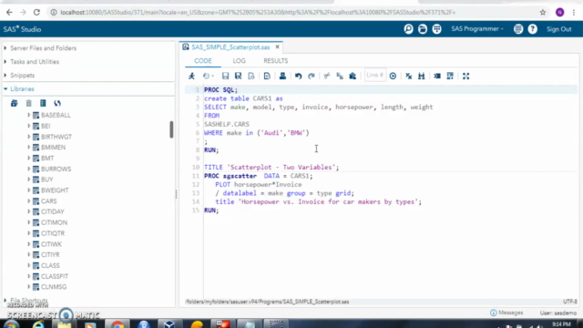 SAS for Data Analysis and Visualization – Screenshot 1
