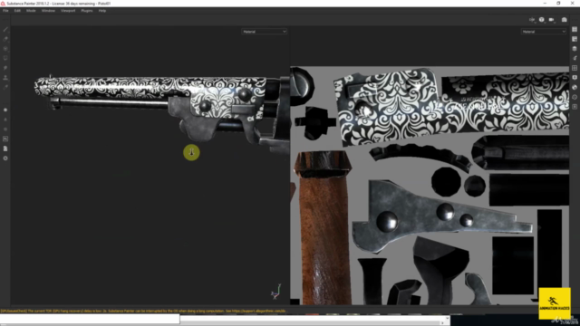The Complete Substance Painter Course: Create 3DGun texture – Screenshot 3