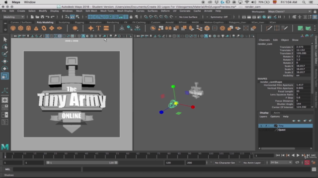 Creating 3D Logos with Maya and Photoshop - Screenshot_01