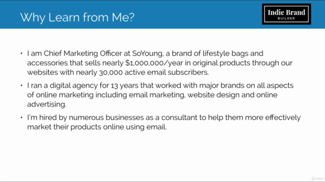 MailChimp for Ecommerce Email Marketing Master Class – Screenshot 4