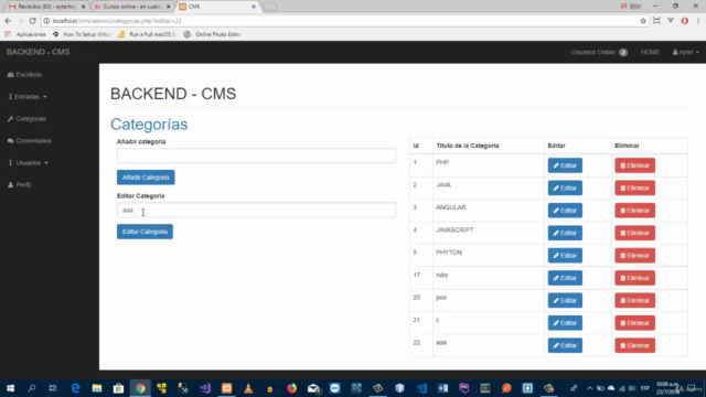 Desarrollo Completo de un CMS en PHP, POO, PDO y MySQL – Screenshot 2
