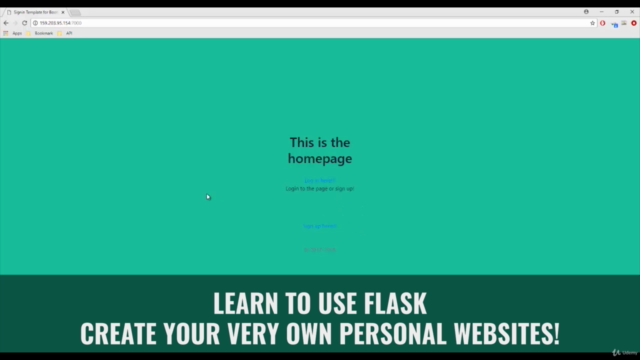Complete Python Web Course - Create Websites using Flask! – Screenshot 3